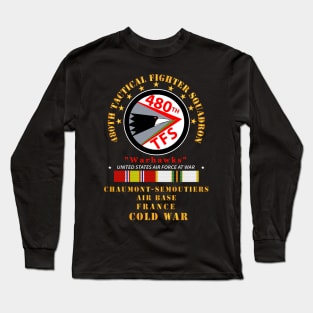 480th Tactical Fighter Squadron - Warhawks - Chaumont-Semoutiers Air Base, France - COLD X 300 Long Sleeve T-Shirt